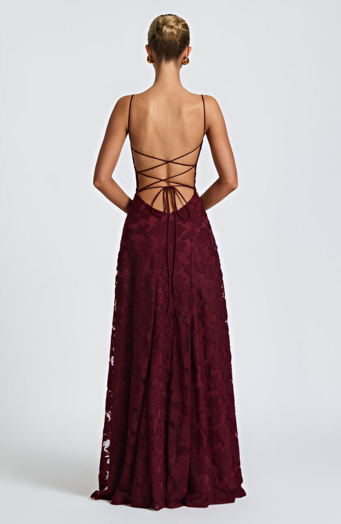 Arden Lane | Long Dress with a Lace Corset