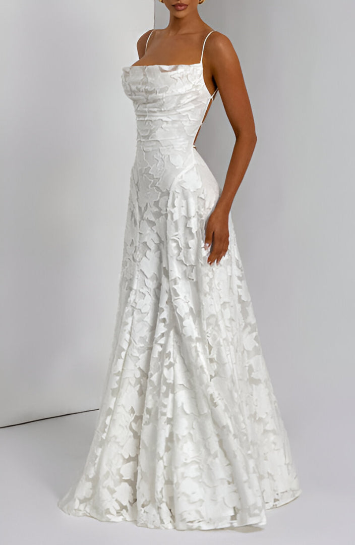 Arden Lane | Long Dress with a Lace Corset