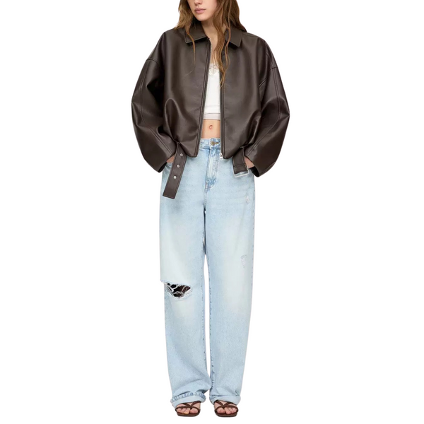 Liana Classic Leather Jacket Everyday Style