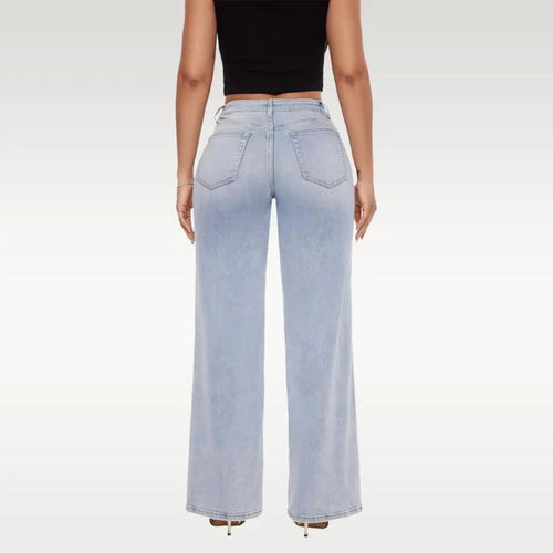 BootyLift Stretch Wide-Leg Jeans | Sculpting High Waist Denim