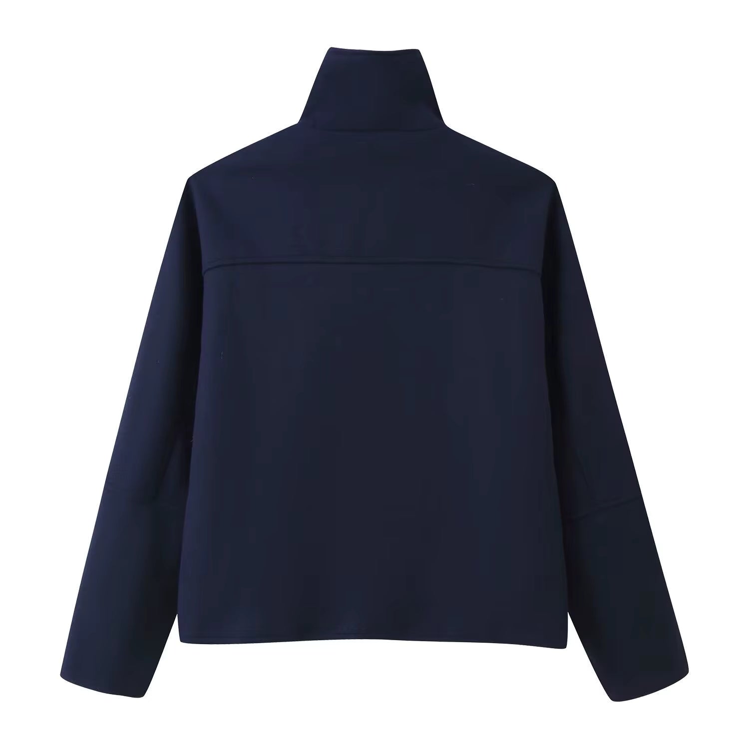 Cropped Stand Collar Utility Jacket