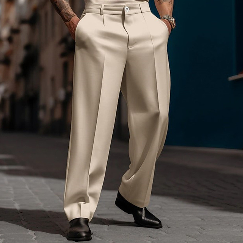 Classic Pleated Wide Leg Pants