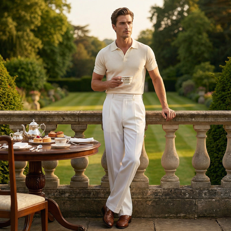 Classic Pleated Wide Leg Pants