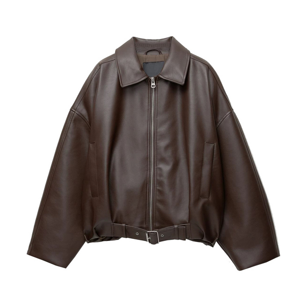Liana Classic Leather Jacket Everyday Style